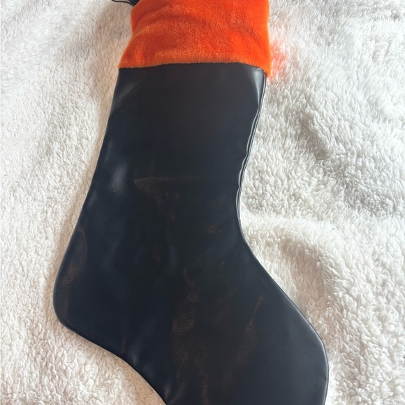 Harley-Davidson Black and Orange holiday stocking with  Plush Bone - Picture 7 of 7